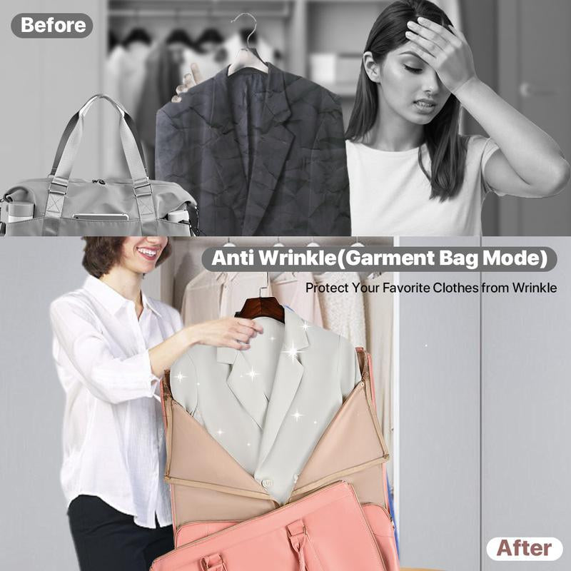 Kabaqoo Travel Bag - Waterproof Duffel with Shoe Compartment Foldable Carry-On Bag for Men & Women Scratch-Resistant & Large Capacity Weekend Travel