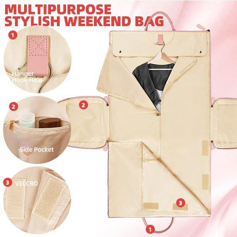 Kabaqoo Travel Bag - Waterproof Duffel with Shoe Compartment Foldable Carry-On Bag for Men & Women Scratch-Resistant & Large Capacity Weekend Travel