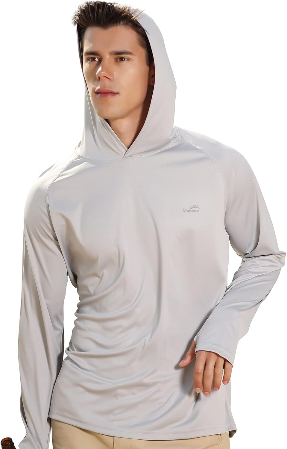 Men'S UPF 50+ Long Sleeve Sun Shirts UV Protection Hoodie Rash Guard Hiking Fishing Swim T Shirt