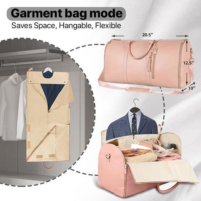 Kabaqoo Travel Bag - Waterproof Duffel with Shoe Compartment Foldable Carry-On Bag for Men & Women Scratch-Resistant & Large Capacity Weekend Travel