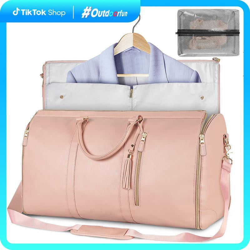 Kabaqoo Travel Bag - Waterproof Duffel with Shoe Compartment Foldable Carry-On Bag for Men & Women Scratch-Resistant & Large Capacity Weekend Travel