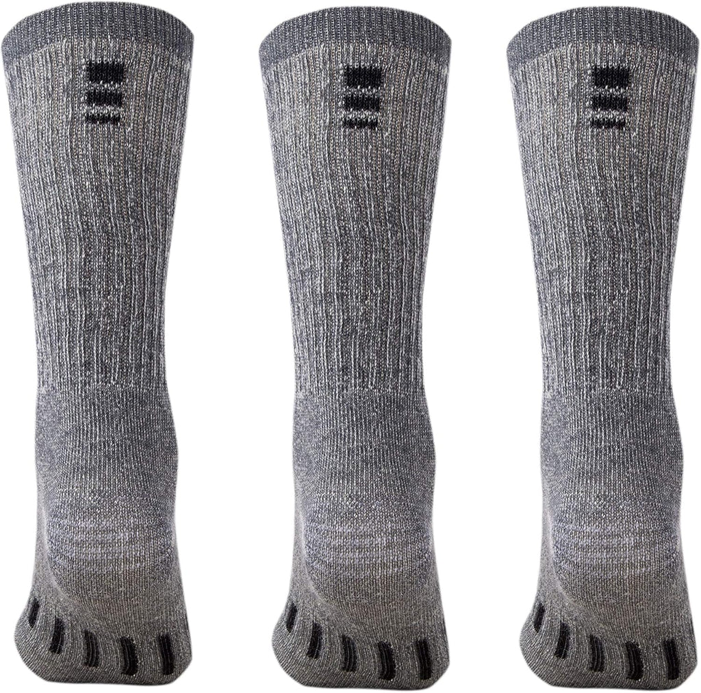 Merino Wool Hiking Socks for Men and Women – 3 Pairs Midweight Cushioned – Warm N Breathable