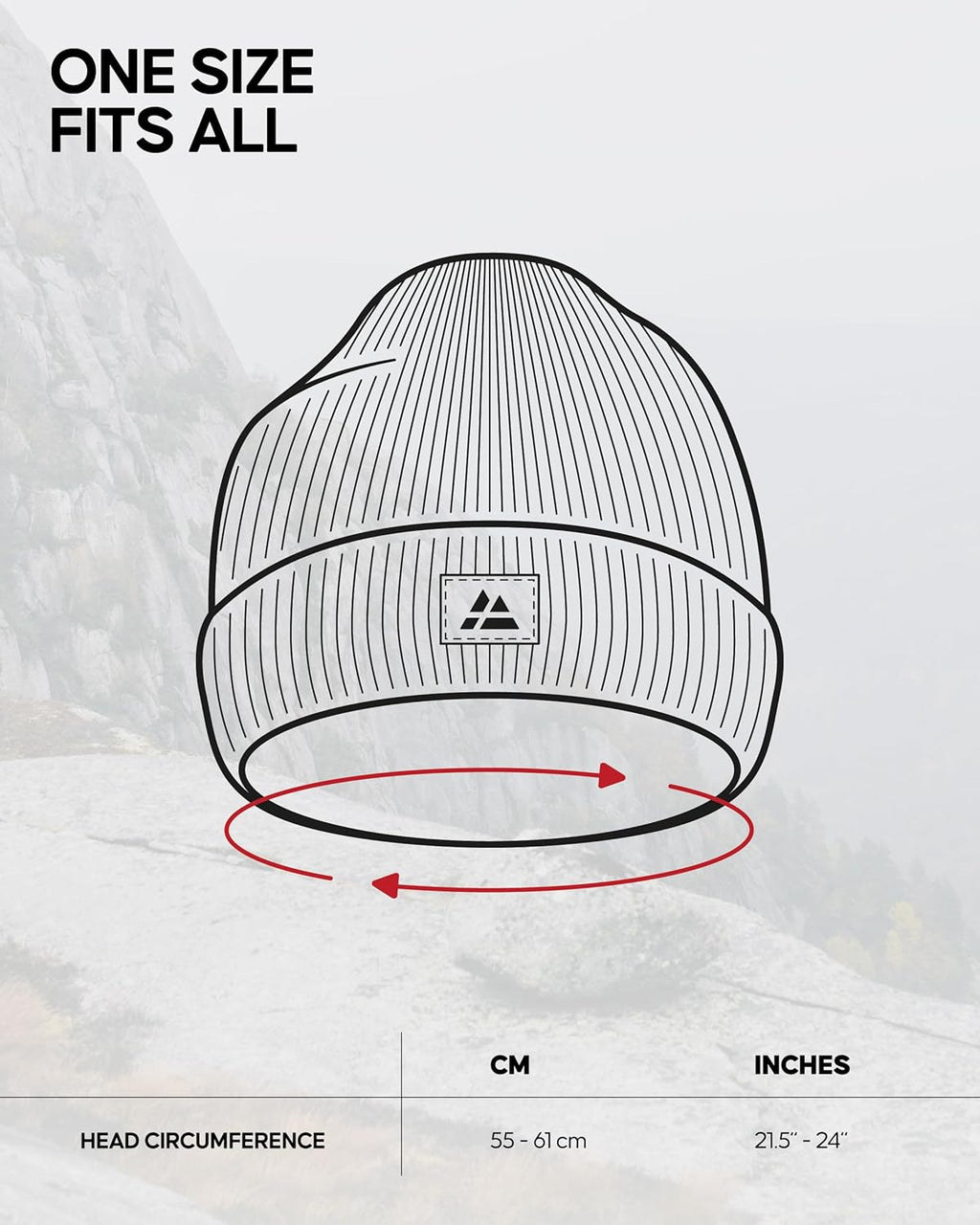 Sustainable Classic Beanie for Men & Women, Plain Kitted Hat